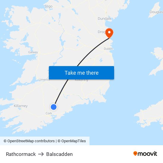 Rathcormack to Balscadden map
