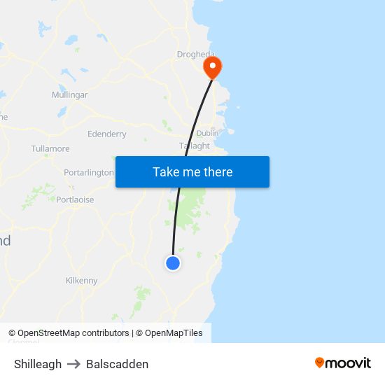 Shilleagh to Balscadden map