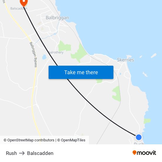 Rush to Balscadden map