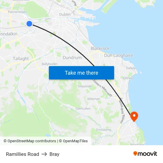 Ramillies Road to Bray map