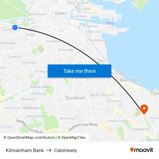 Kilmainham Bank to Cabinteely map