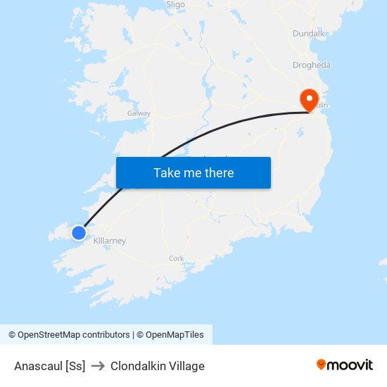 Anascaul [Ss] to Clondalkin Village map