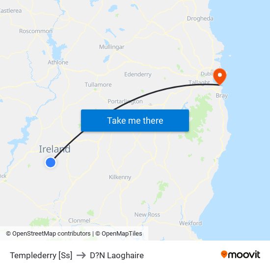 Templederry [Ss] to D?N Laoghaire map