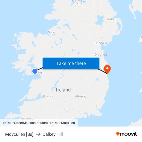 Moycullen [Ss] to Dalkey Hill map