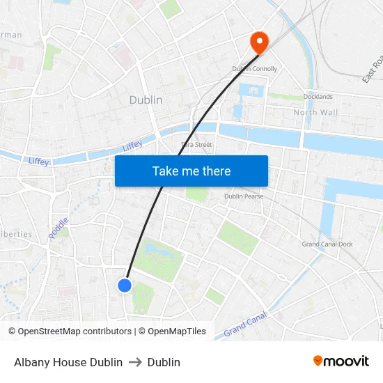 Albany House Dublin to Dublin map