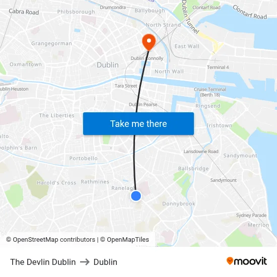 The Devlin Dublin to Dublin map
