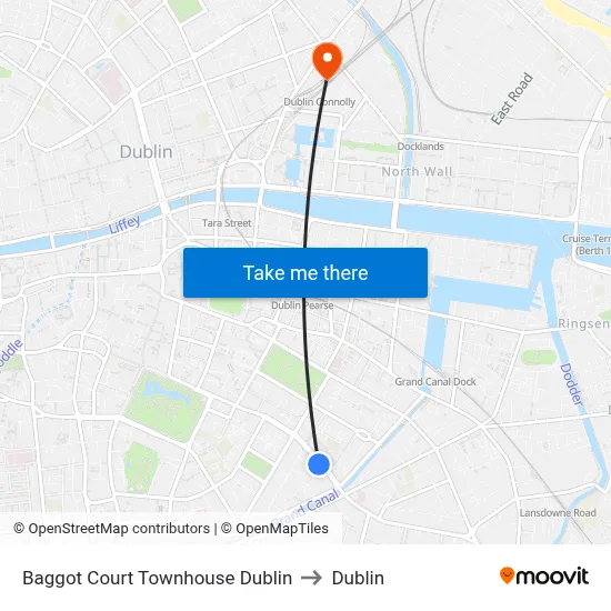 Baggot Court Townhouse Dublin to Dublin map
