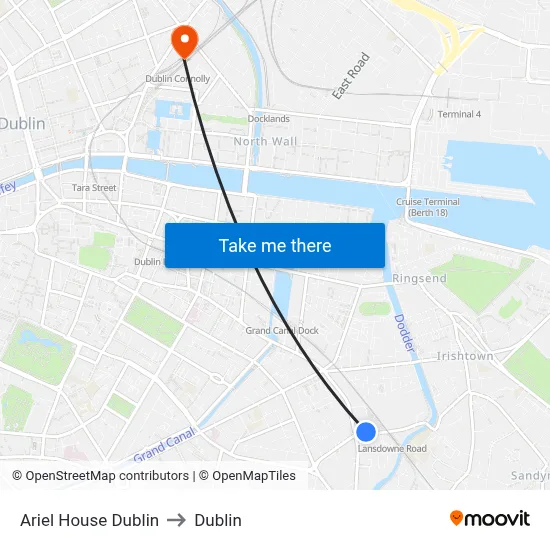 Ariel House Dublin to Dublin map