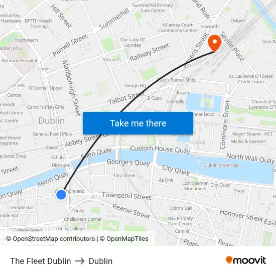 The Fleet Dublin to Dublin map
