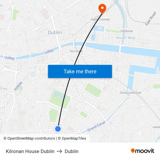 Kilronan House Dublin to Dublin map