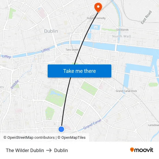 The Wilder Dublin to Dublin map