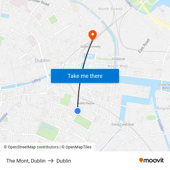 The Mont, Dublin to Dublin map
