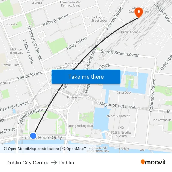 Dublin City Centre to Dublin map