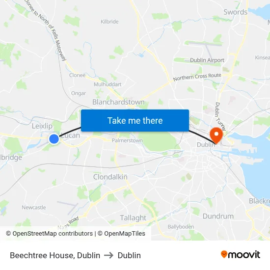 Beechtree House, Dublin to Dublin map