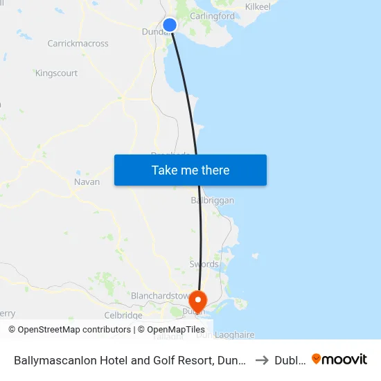 Ballymascanlon Hotel and Golf Resort, Dundalk to Dublin map
