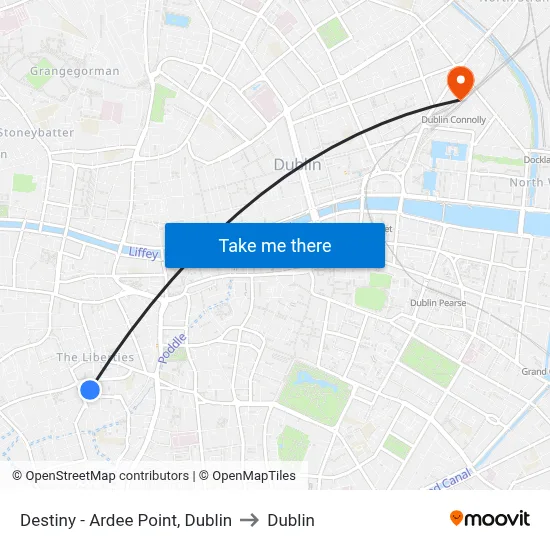 Destiny - Ardee Point, Dublin to Dublin map