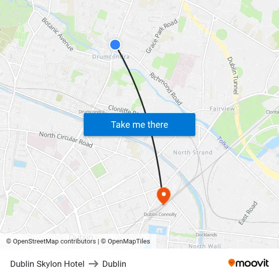 Dublin Skylon Hotel to Dublin map