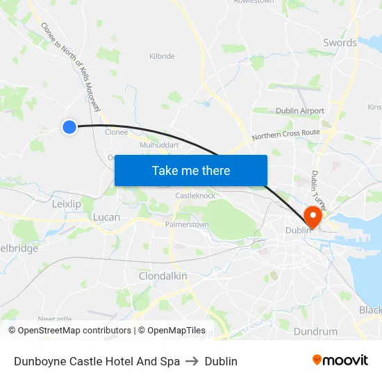 Dunboyne Castle Hotel And Spa to Dublin map