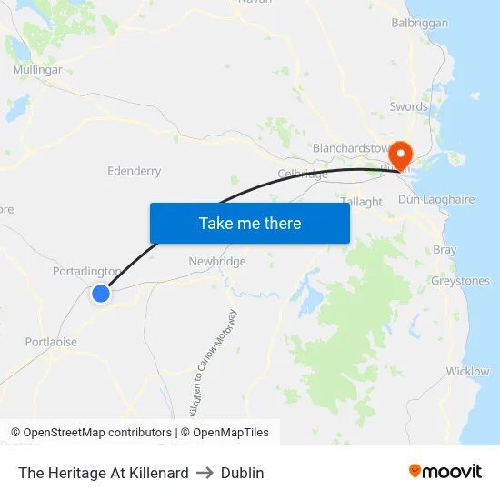 The Heritage At Killenard to Dublin map