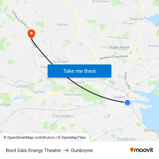 Bord Gáis Energy Theatre to Dunboyne map
