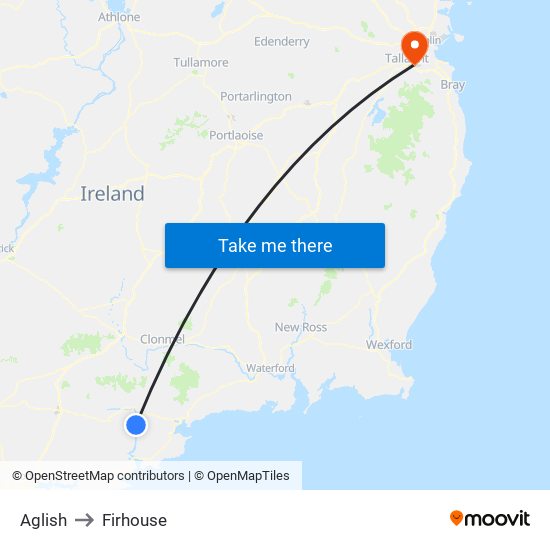 Aglish to Firhouse map