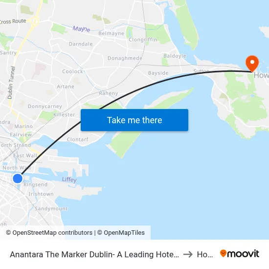 Anantara The Marker Dublin- A Leading Hotel of the World to Howth map