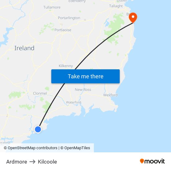 Ardmore to Kilcoole map