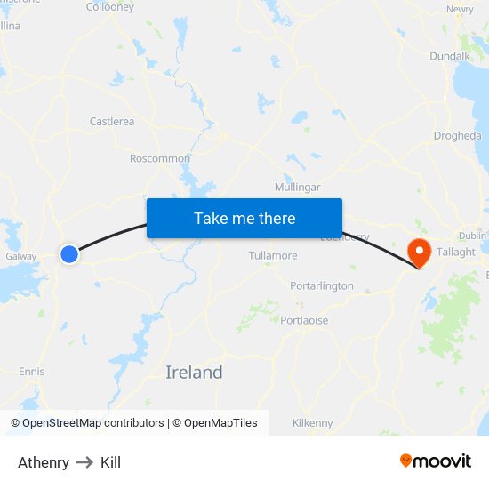 Athenry to Kill map