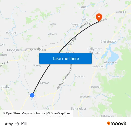 Athy to Kill map