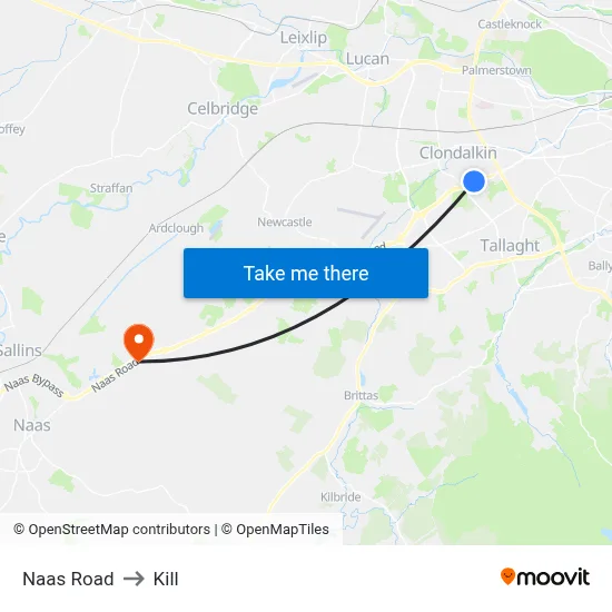 Naas Road to Kill map