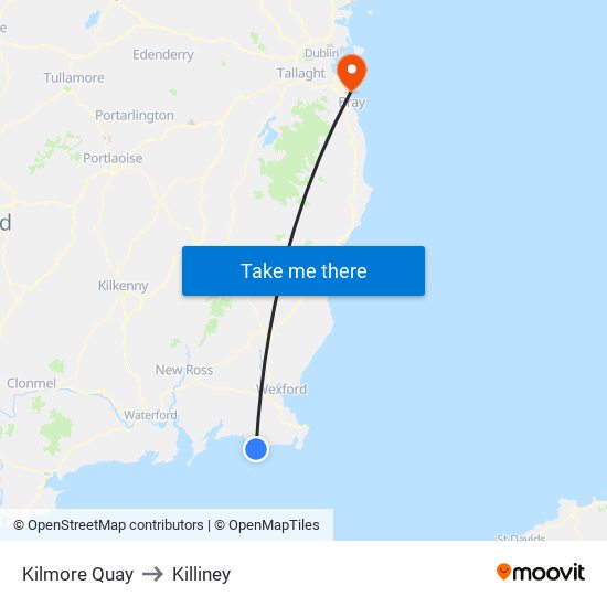 Kilmore Quay to Killiney map