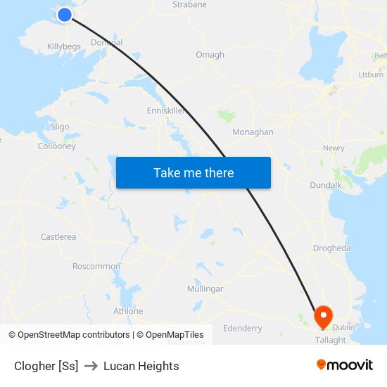 Clogher [Ss] to Lucan Heights map