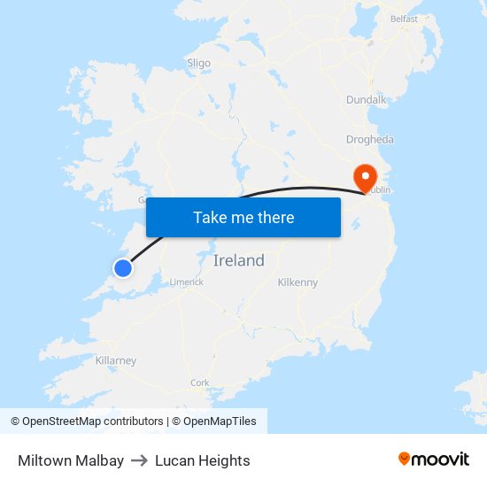 Miltown Malbay to Lucan Heights map