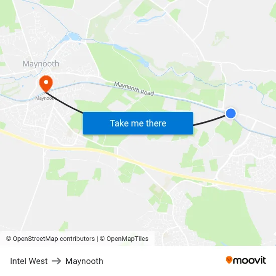 Intel West to Maynooth map