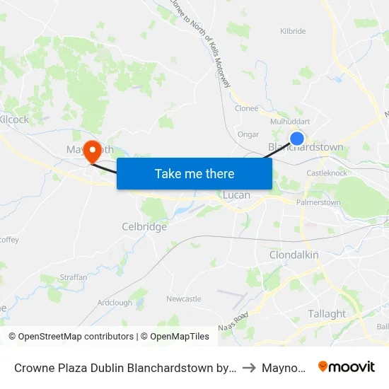 Crowne Plaza Dublin Blanchardstown by Ihg to Maynooth map