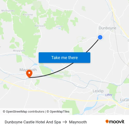 Dunboyne Castle Hotel And Spa to Maynooth map