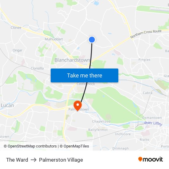 The Ward to Palmerston Village map