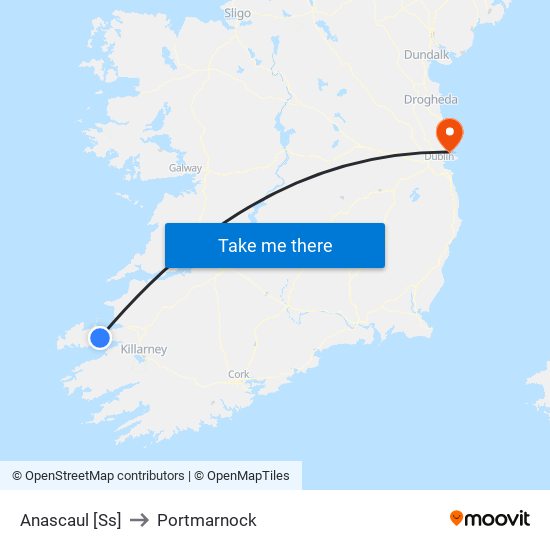 Anascaul [Ss] to Portmarnock map