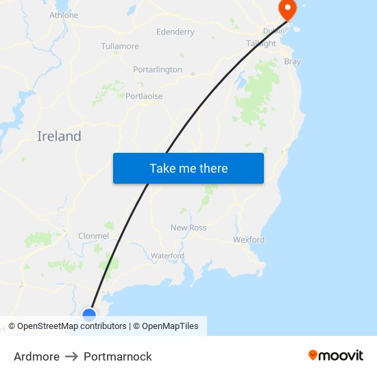 Ardmore to Portmarnock map