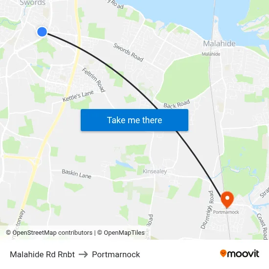 Malahide Rd Rnbt to Portmarnock map