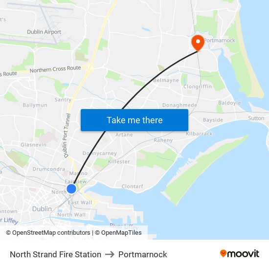 North Strand Fire Station to Portmarnock map