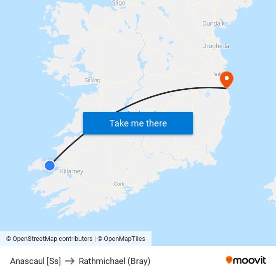 Anascaul [Ss] to Rathmichael (Bray) map