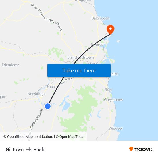 Gilltown to Rush map