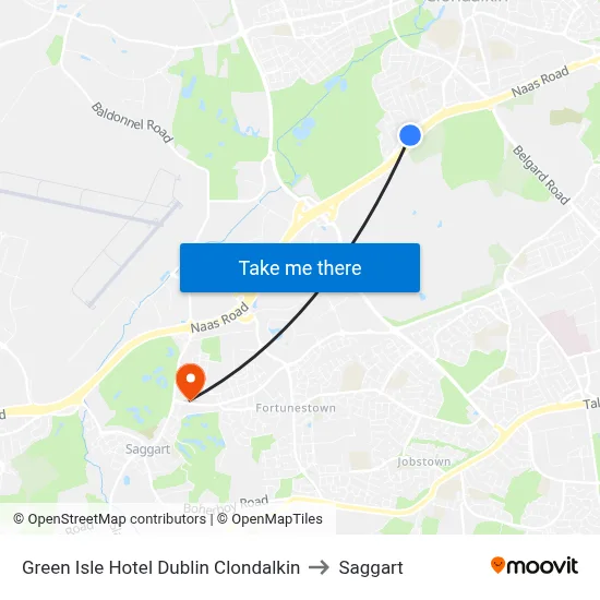 Green Isle Hotel Dublin Clondalkin to Saggart map
