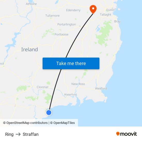 Ring to Straffan map