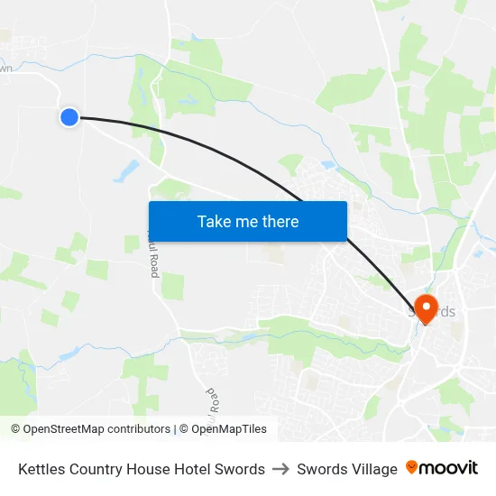 Kettles Country House Hotel Swords to Swords Village map