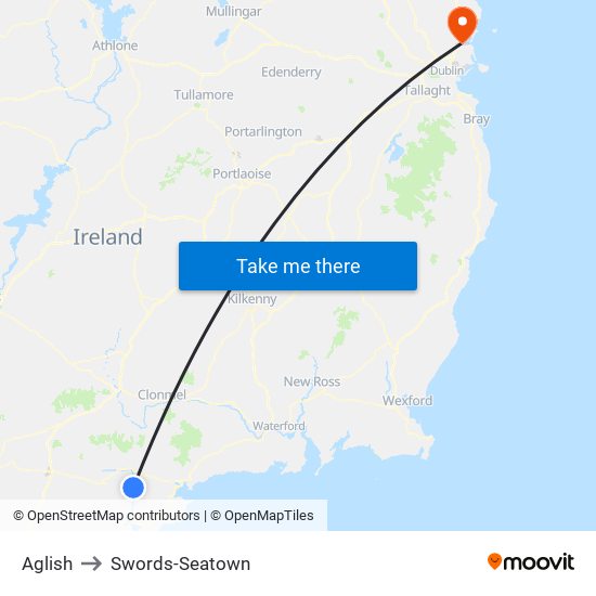 Aglish to Swords-Seatown map