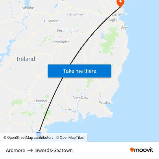 Ardmore to Swords-Seatown map