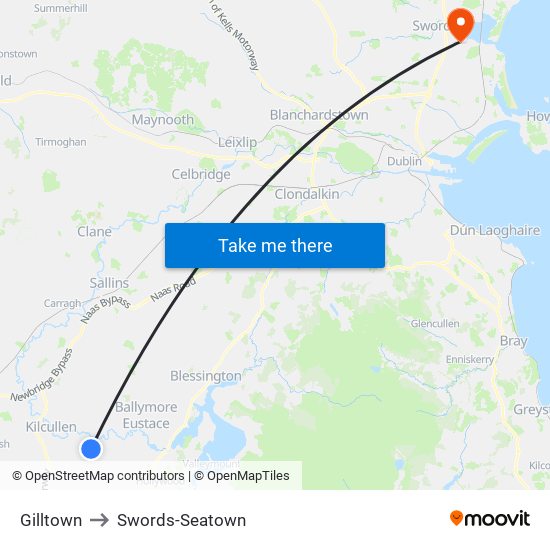 Gilltown to Swords-Seatown map