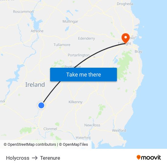 Holycross to Terenure map